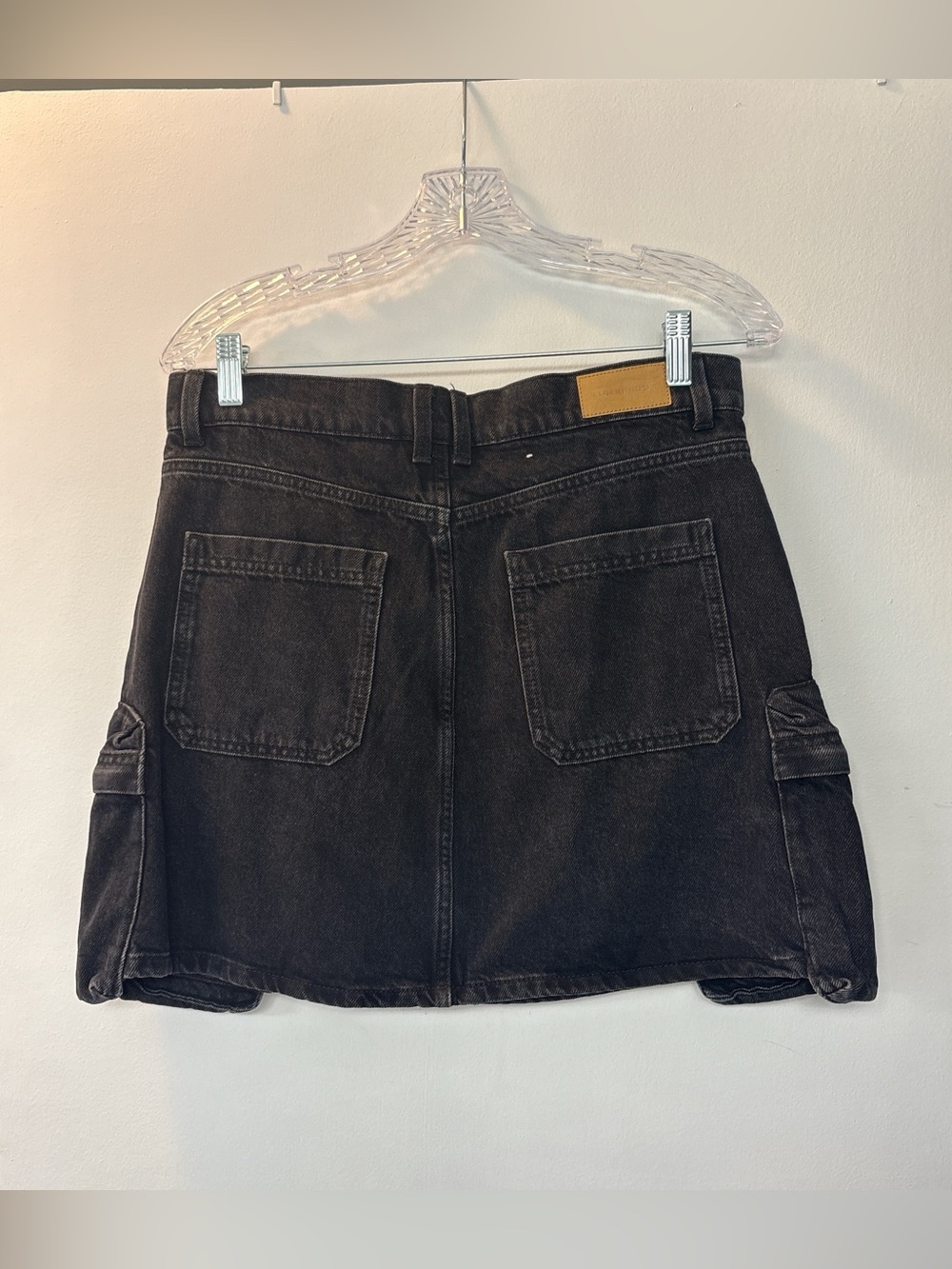 Clockhouse Black Cargo Denim Mini Skirt View 2